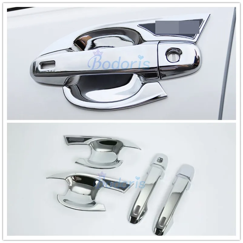 Для Toyota C-HR CHR углеродное волокно цветные дверные ручки Крышка Чаша отделка вкладыша хром автомобиль Стайлинг Аксессуары - Цвет: Front handles bowls