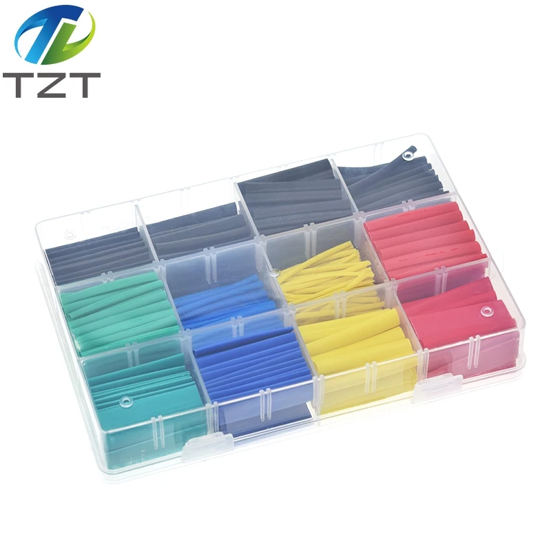 Heat Shrink Tubing Insulation Shrinkable Tube Polyolefin 2:1 Ratio Wrap Wire Cable Sleeve Kit 530pcs
