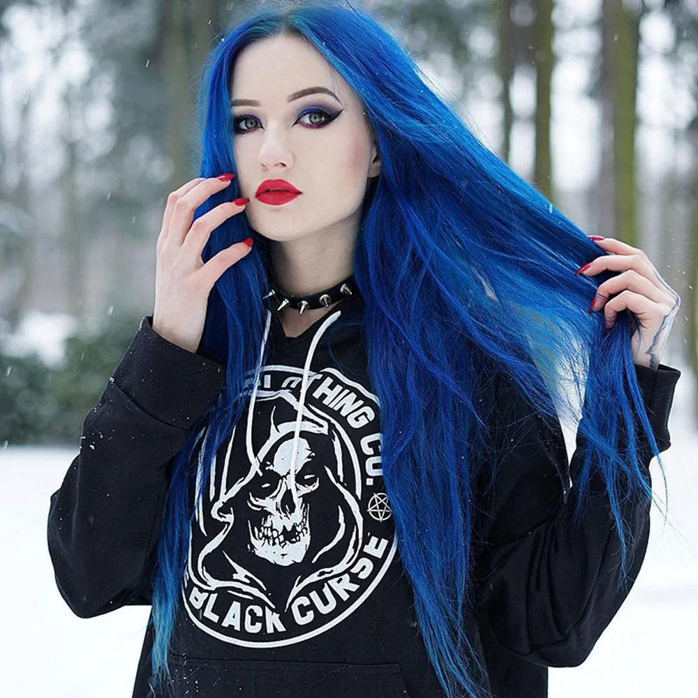 Rosetic Women Hooded Gothic Punk Long Sleeve Hooded Female Dark Death Bf Girl Harajuku Loose Top Hooded Women Female Gill Tops