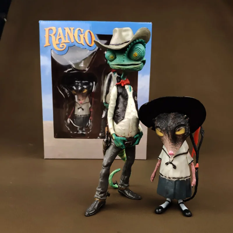 2 шт RANGO фильм Персонаж игрушка ящерица кукла " RANGO фигурка