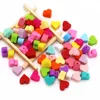 BOBO.BOX 10pc Love Heart Silicone Beads Teething Accessories Food Grade Silicone Teether BPA Free Eco-friendly Baby Teether Toys 1