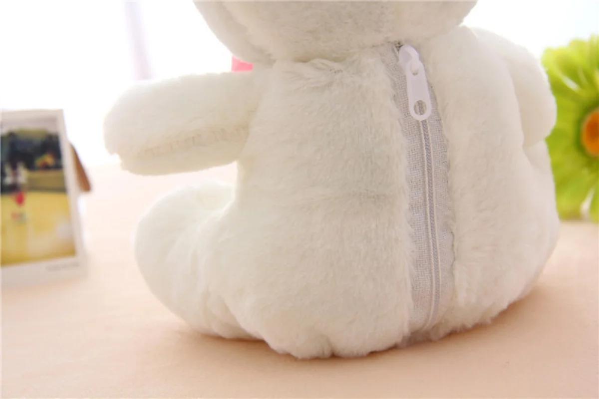 Plush Toy 22CM Colorful Glowing Luminous Stuffed Bear Christmas Gift for Kids