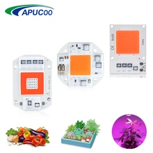 COB светодиодный чип для выращивания света, полный спектр переменного тока 220 в 110 В 20 Вт 30 Вт 50 Вт, лампа для выращивания растений, комнатный гроутент, лампа для рассады