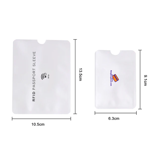 Aluminum Foil RFID Case Anti-transmit Card Holder Protection Bank Card Set Shielding Bag NFC Anti-Theft Card Holder - Image 6