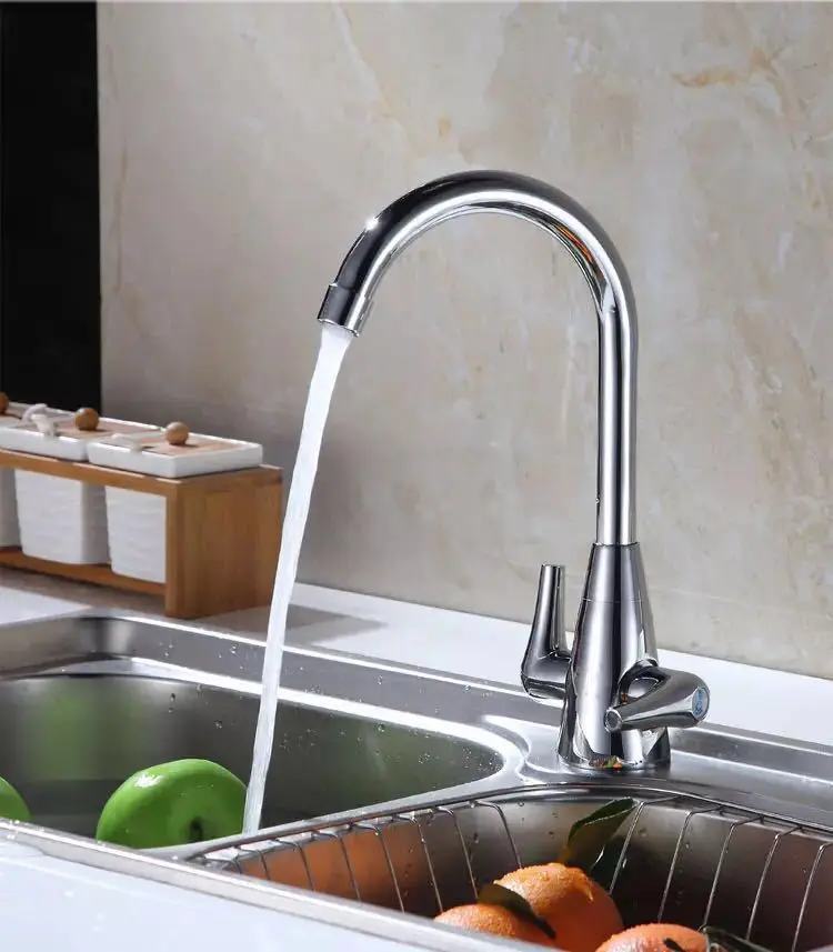 

Tap Tap Kitchen Faucet Copper Hot And Cold Faucet Double Open Kitchen Faucet