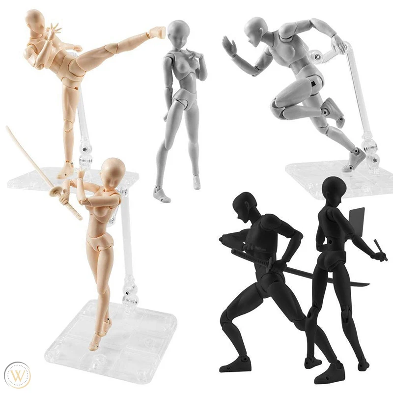 

SHFiguarts Body Kun DX Set movable Figures BODY KUN BODY CHAN Grey Orange Color Ver PVC Action Figure Collectible Model Toys