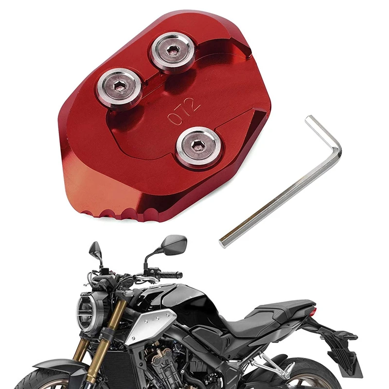 Подножка для мотоцикла, боковая подставка, выдвижная Накладка для Honda CB1000R-, аксессуары для мотоциклов - Цвет: Red
