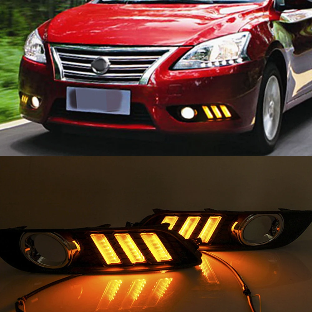 Car Flashing 1 Set For Nissan Sylphy Sentra 2013 2014 2015 2016 Led Drl