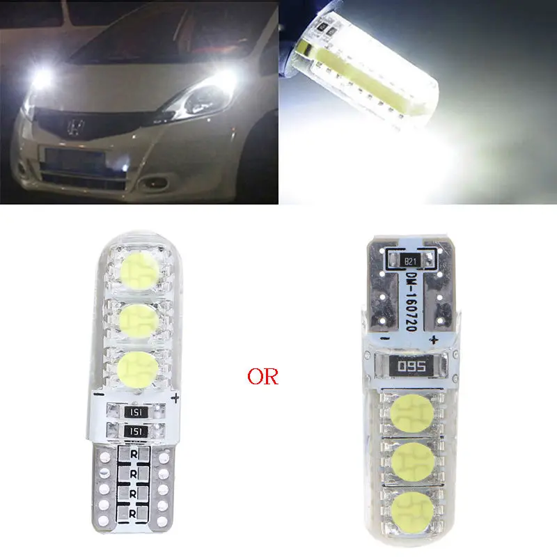 1х T10 W5W 5050 6LED силикагель авто лампы Ширина лампы номерного знака светильник авто лампа автомобильный светильник s