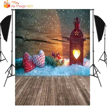 

LIFE MAGIC BOX Studio Background Christmas Night Snow Family Backdrop Photography