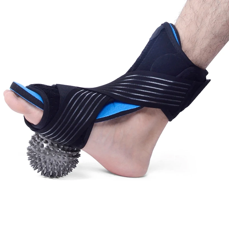 1 комплект поддержки ног+ Массажный мяч+ синий коврик Регулируемый корректор сжатия Защитная обертка фитнес защита лодыжки z1