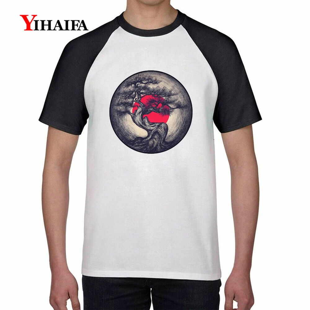 

Newest Summer 3D Print T Shirts Vintage Tree Graphic Tees Men Women White Cotton T-Shirt Simple Unisex Casual Tops