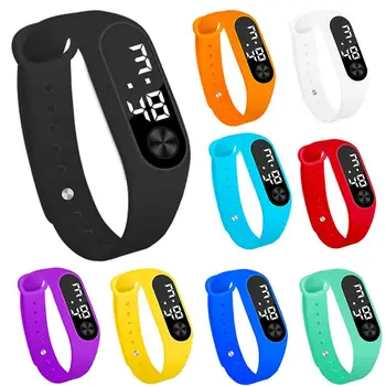 

M2 Children Sport LED Digital Display Adjustable Strap Electronic Wrist Watch reloj hombre zegarek damski relog feminino