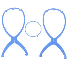 1Pc Folding Blue Wig Stands Durable Hair Wig Hat Salon Fashion Model Dummy Head Holder Stand Display Styling Tool