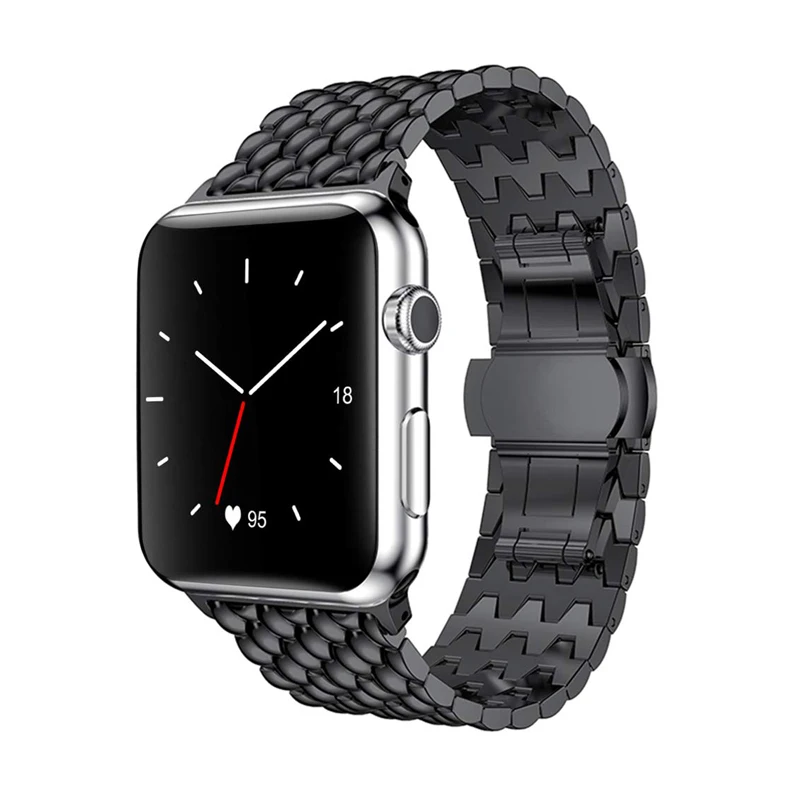 Металлический ремешок для apple watch 42 мм 38 мм 44 мм 40 мм apple watch 4 5 3 2 1 iwatch браслет из нержавеющей стали роскошный ремешок для часов