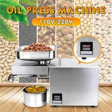 Stainless steel Oil Press Machine 220V/110V LED Digital Temperature Control Peanutss Sesame Nut Oil extractor EU/US Plug