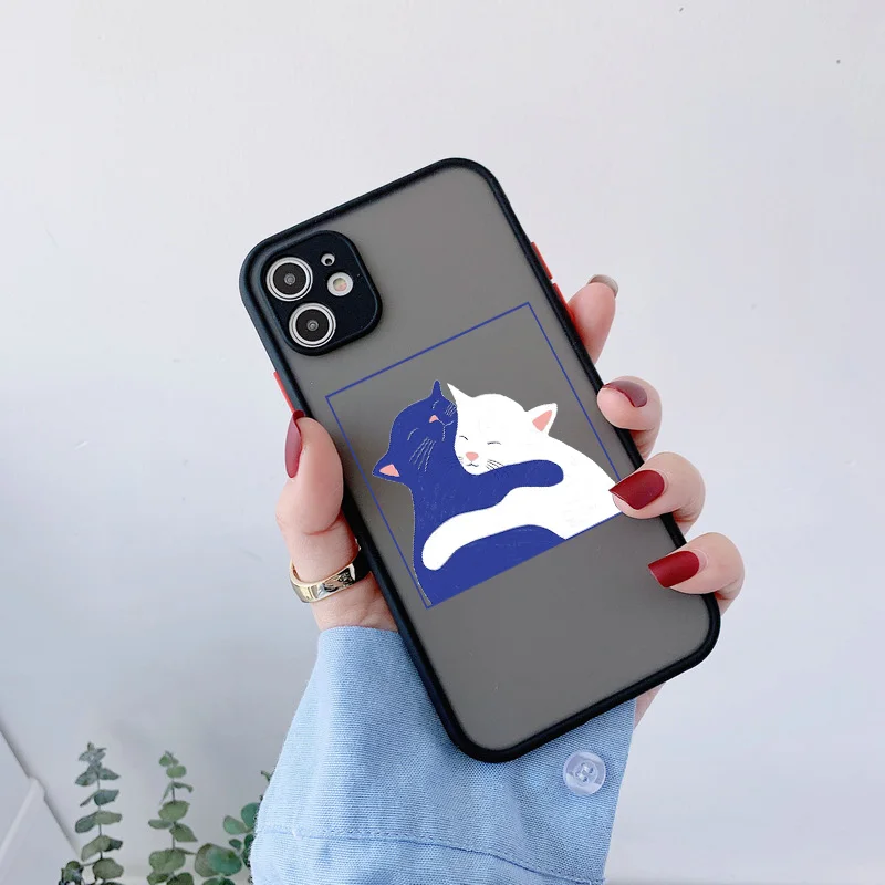 Cute Cartoon Cat Phone Case - Fun and Stylish Animal Back Cover