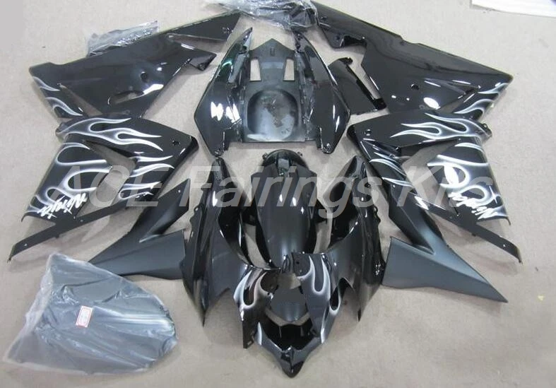 

New ABS Motorcycle Full fairing kits fit for Kawasaki Ninja ZX-10R 2004 2005 10R 04 05 fairing set white Flame hot sales