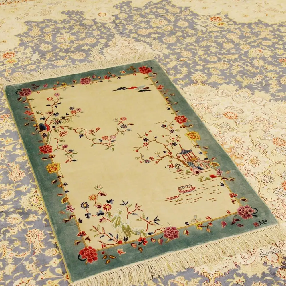 YILONG 2 'x 3' искусство декорирования декора восточные шелковые коврики ручной