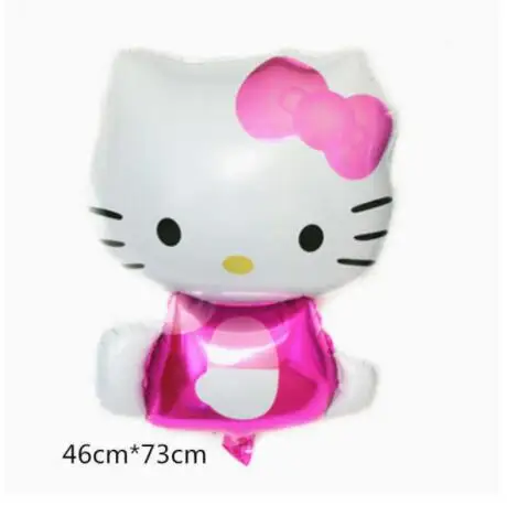1 шт 116x68 см Большой размер hello kitty кошка фольгированный шар мультфильм Свадьба День рождения украшение надувные воздушные шары игрушки - Цвет: 1pcs