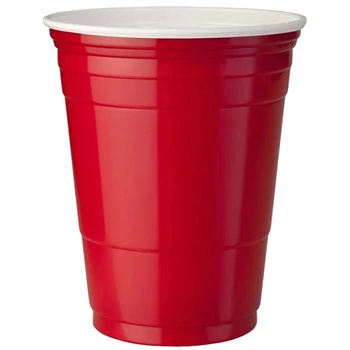 

New 50Pcs/Set 450Ml Red Disposable Plastic Cup Party Cup Bar Restaurant Supplies Household Items for Home Supplies