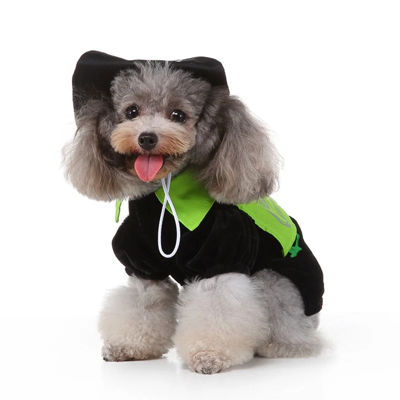 Домашний костюм для косплея на Хэллоуин, забавные костюмы пожарных, комплект из 2 леггинсов, пальто и шапка для маленьких и средних собак