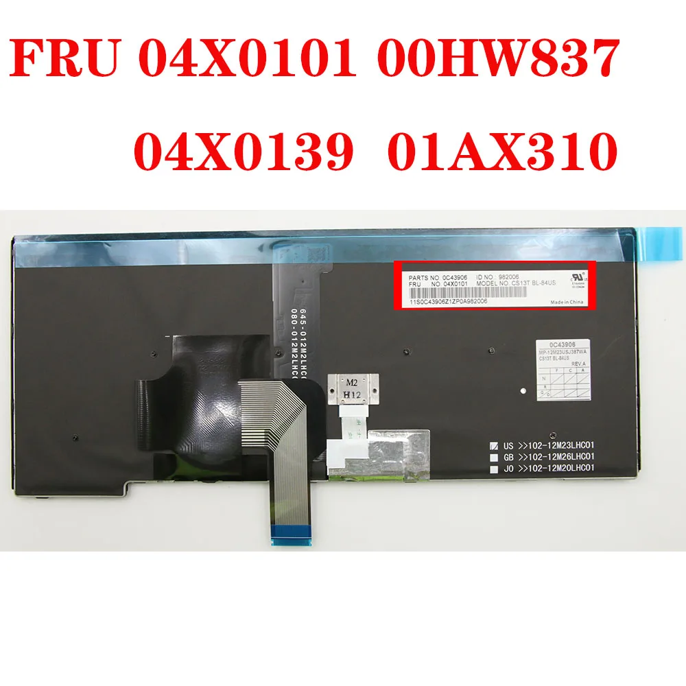 T450 T450S Клавиатура для ноутбука Thinkpad 20BU 20BV 20BW 20BX нам EUA клавиатура с Подсветка 04X0101 00HW837 04X0139 01AX310