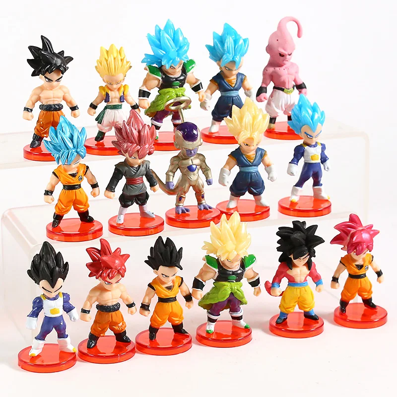 16 шт./лот, аниме Dragon Ball Z, Вегета ГОКу, фигурки, игрушки, игрушки, модель игрушки, детские игрушки, кукла, подарок