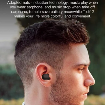 

Bluedio T-Elf 2 TWS Earphone Bluetooth 5.0 Earphone Sports Wireless Stereo Earbuds Earphones with Charging Box