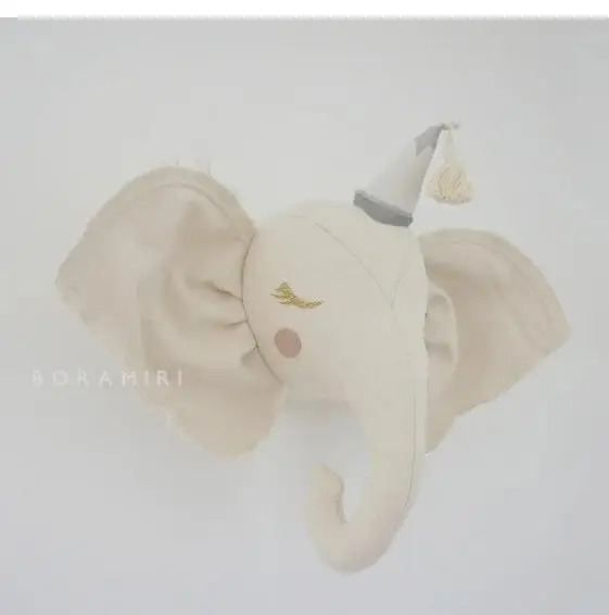 Детская комната материал животное комната Декор 3d голова слона стены девушки украшения спальни нордико игрушки для детей Единорог настенный орнамент