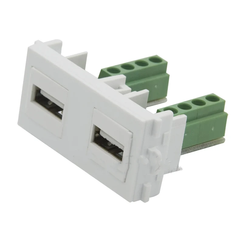 5 шт. USB настенная тарелка двойной USB разъем с задней стороны винтовой разъем