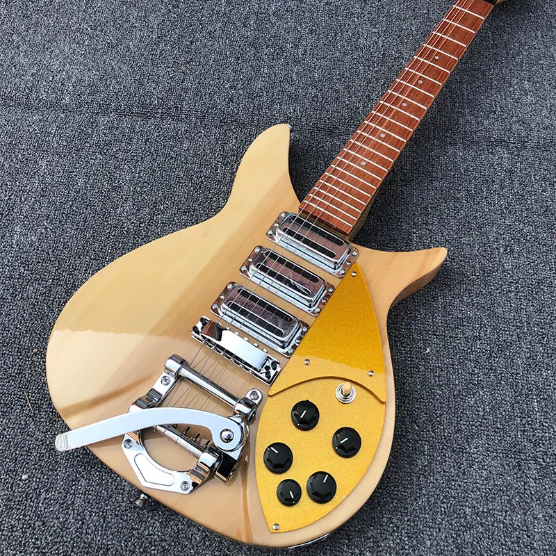 

High quality 325 electric guitar fingerboard has varnish, log color paint, 527mm bridge to nut, short neck guitar