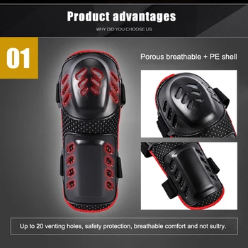 

4pcs Kneepad Elbow Pad Motorcycle Riding Skiing Roller Skating Cycling Protective Gear H7JP