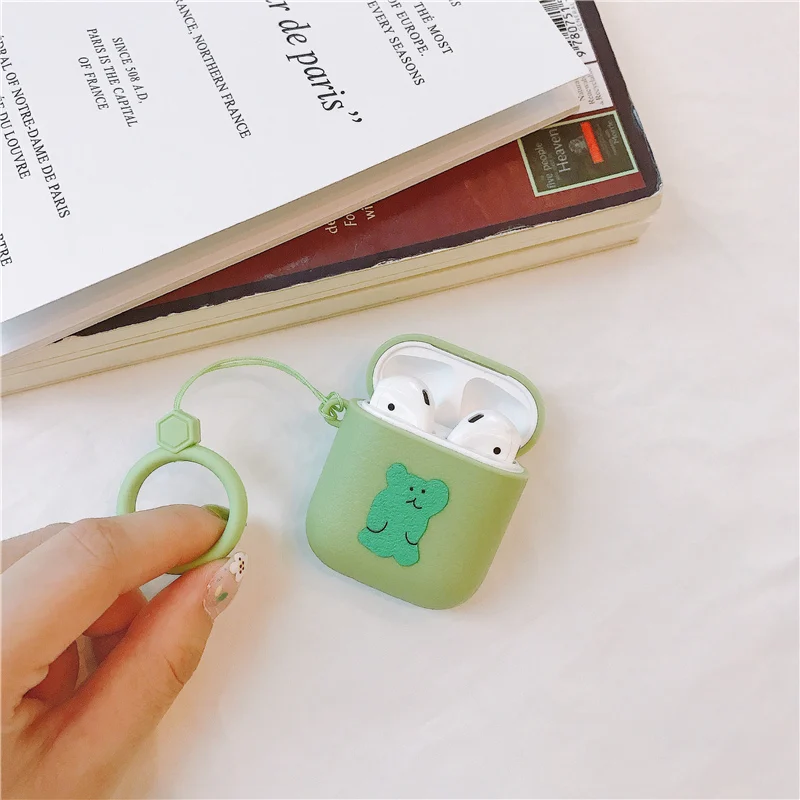 Конфета Медведь Кожа Чехол для airpods для удостоверения личности-2 1 Care Bears мягкие беспроводные bluetooth наушники earpods для airpod чехол защитный чехол с крышкой