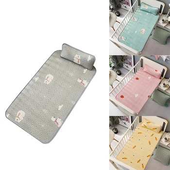 

Insular Baby Summer Mat with Pillow Anti-Skid Baby Latex Cool Mat Soft Summer Sleeping Cool Bed Cover Baby Bed