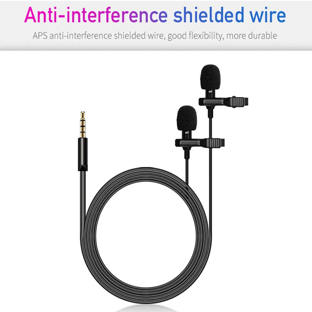 Micrófono portátil USB para ordenador portátil, Mini micrófono de solapa Lavalier de 1,5 m, micrófono externo de botón para portátil, grabación de ordenador, Chat