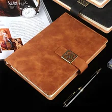 A5 блокнот для ноутбука канцелярские принадлежности книга конференц записи бизнес толстый простой ретро ноутбук настраиваемый логотип