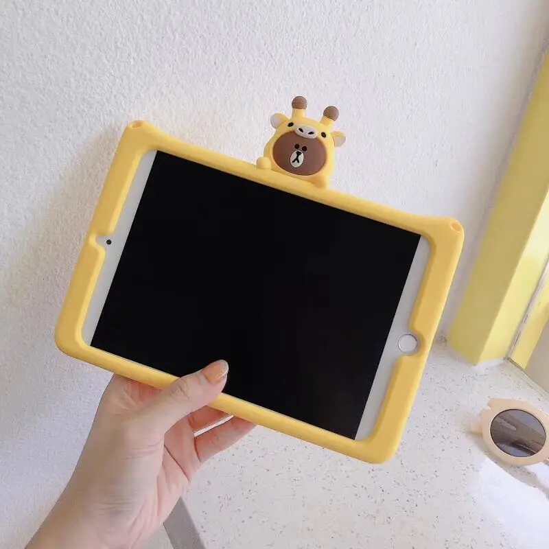Милый детский чехол для iPad Mini 1/2/3/4/5 Mini 5 4 3 2 1 Mini5 Mini4 Mini3 7,9 '', мягкий силиконовый чехол-подставка из поликарбоната+ ремешок - Цвет: For iPad mini 4