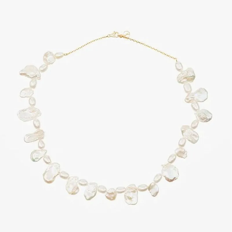 

Baroque pearl necklace women fashion jewelry 2020 new short necklace irregular pearl charm jewelry Collier de perles Bohemia