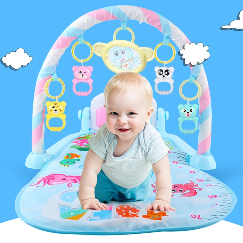 

Baby Gym Rack Puzzles Mat Educational Rack Toys Baby Music Play Mat With Piano Keyboard Infant Fitness Carpet Gift For Kids