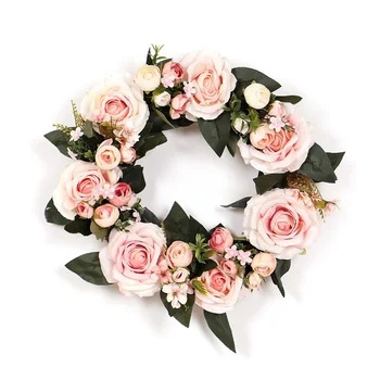 

Floral Wreath Classic Flowers Rose Wreath for Home Room Garden Lintel Decoration HYD88