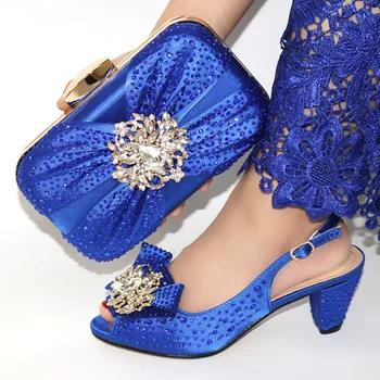 

African Shoe and Bags Women Italian 2019 Luxury Sandals Women Italian Shoes and Bags To Match Shoes with Bag Set Buckle Strap
