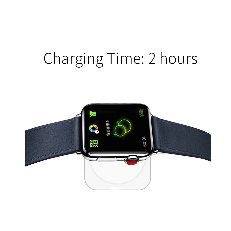 Rosinop Быстрое беспроводное зарядное устройство для Apple Watch магнитное зарядное устройство для iwatch 1 2 3 4 cargador Быстрая зарядка с usb-кабелем 1 м