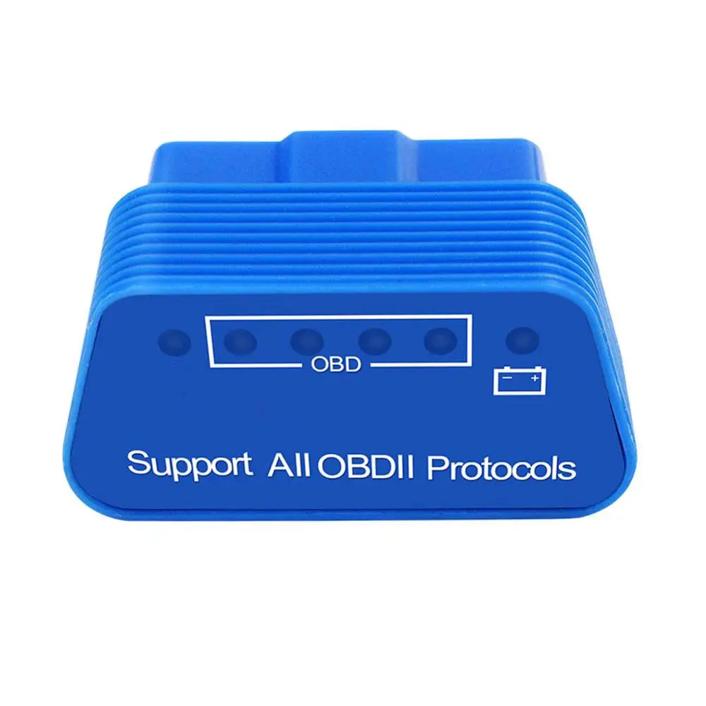 Супер Мини ELM327 V1.5 Bluetooth WiFi OBD2 автомобильный тестер Диагностический Инструмент Поддержка всех протоколов OBDII для Android iOS крутящий момент - Цвет: Blue