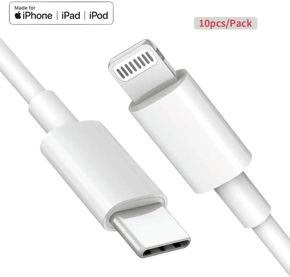

10pcs For Apple Typc C to for Lightning Cable [For Apple MFi Certified] PD Fast Charging Syncing Cord for iPhone iPad iPod White
