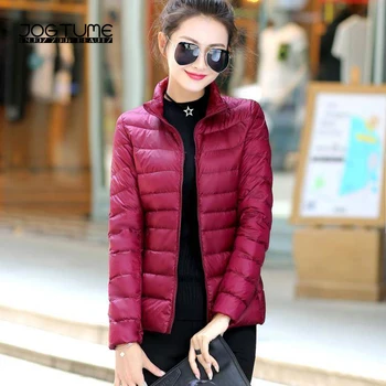 

Women Slim Jackets Autumn Spring Winter Warm Cotton Padded Parkas Ladies Bomber Jackets Stand Collar Fashion Female Short Coats