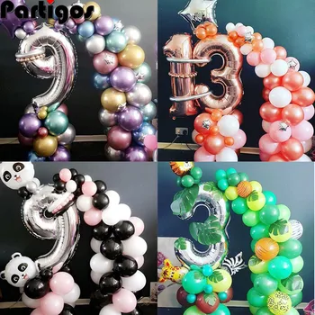 

DIY Balloon Chain Kit Giant 40inch Number Balloon Oh Baby Shower Boy Or Girl Balloon Garland It my first birthday balloon Set