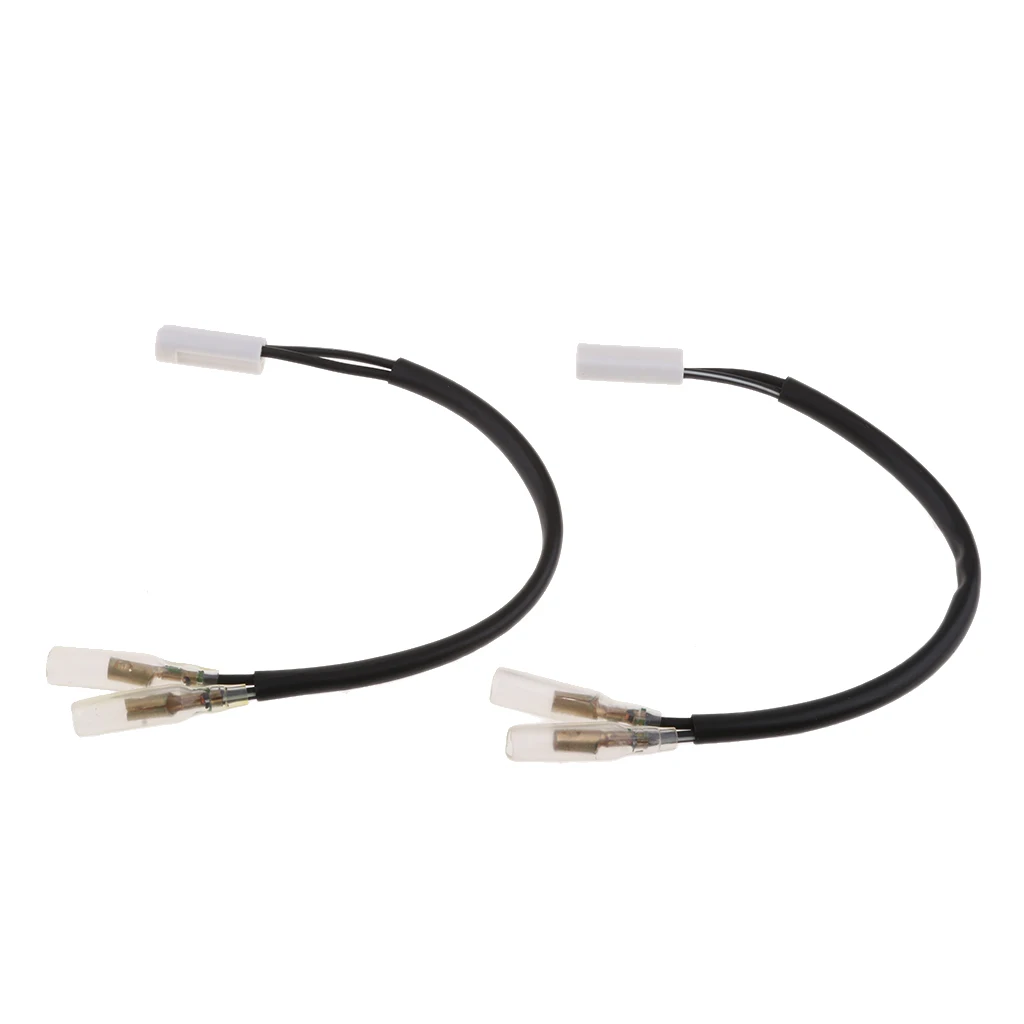 2 Pieces 200x8mm Wire Indicator Turn Signal Adapter Plug Connector for Yamaha R1 R6 FZ1 FZ6 FZ6R FZ8 FZN XJ6