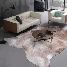 Американский стиль леопардовая расцветка искусственная с искусственным мехом; Домашние украшения ковер, под телячью кожу монгольский овечий мех дверной коврик