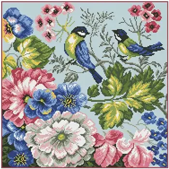 

Flowers and birds patterns Counted Cross Stitch 11CT 14CT 18CT DIY Chinese Cross Stitch Kits Embroidery Needlework Sets